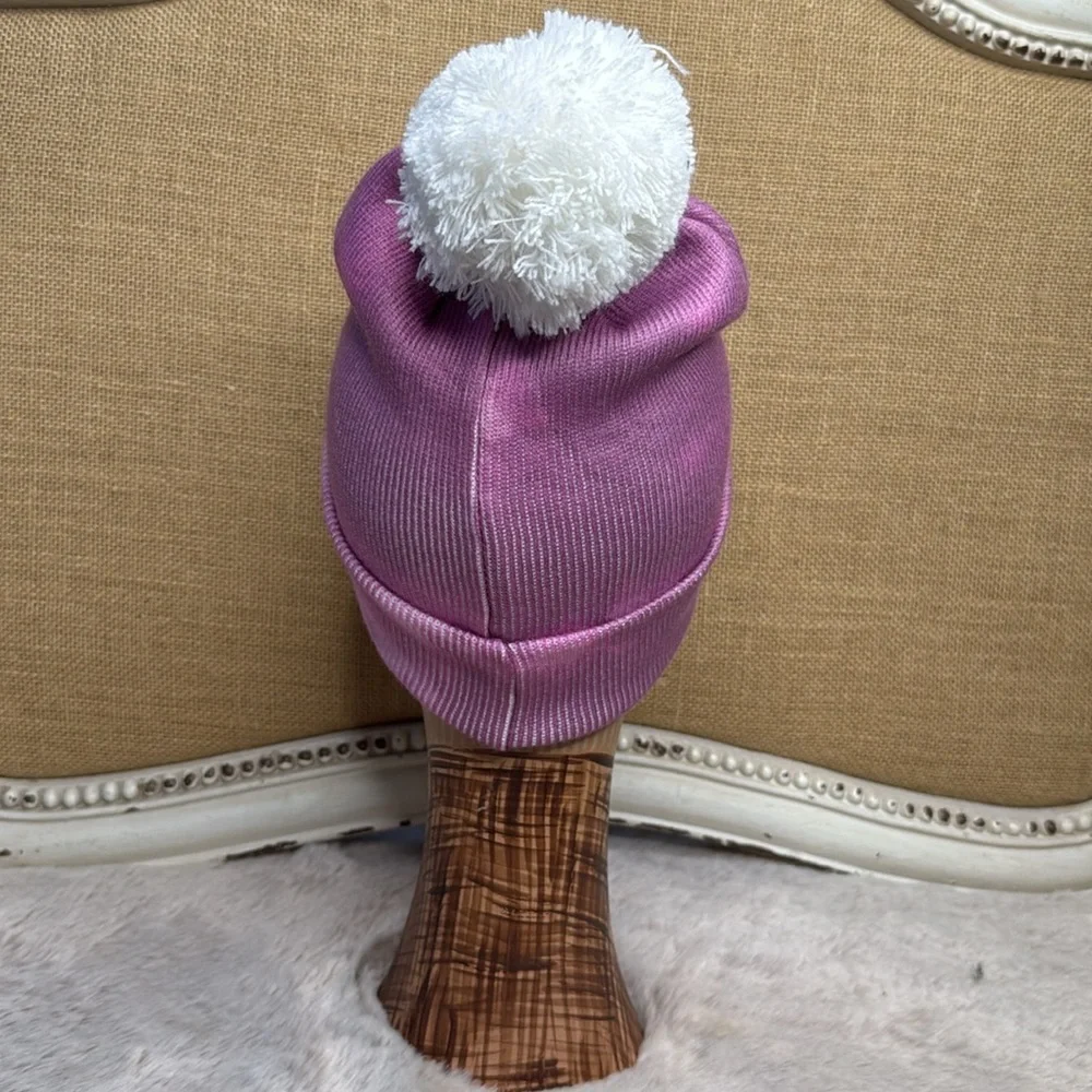 Hurley | Youth Pink Knit Hat with White Pom Pom